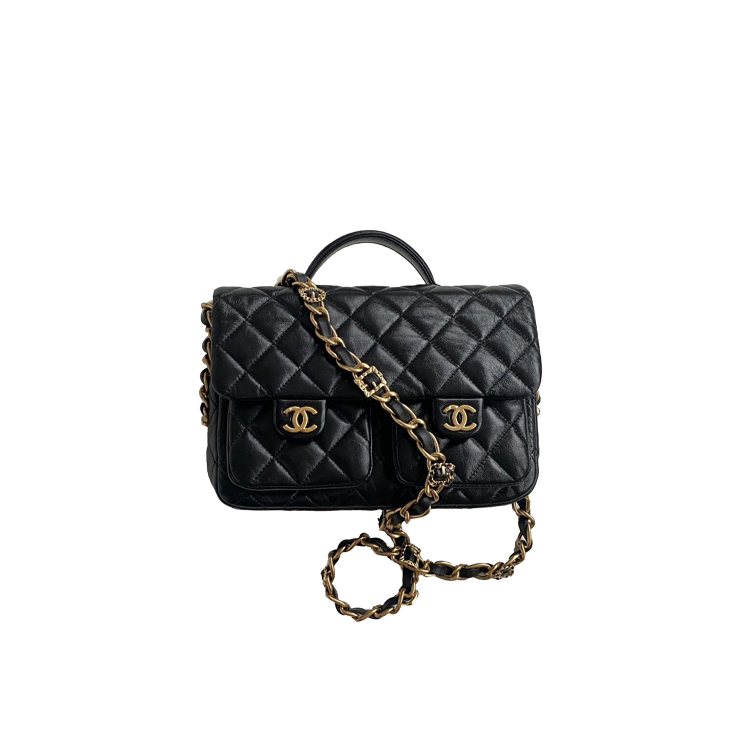 CHANEL MASTER FLAP BAG TOP HANDLE  (25.5*18.5*5.5cm)